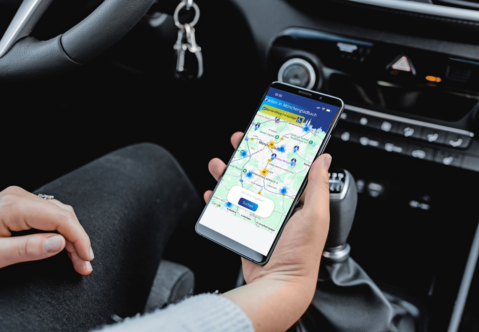 Smartphone, Parken-MG-App